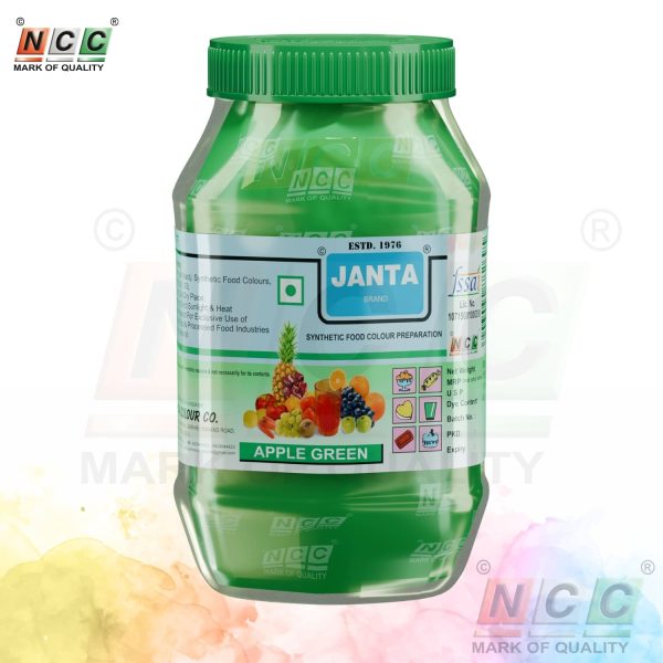 janta brand apple green food colour 500g powder