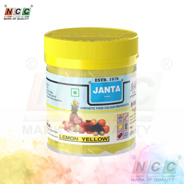 janta brand lemon yellow food colour 100g powder