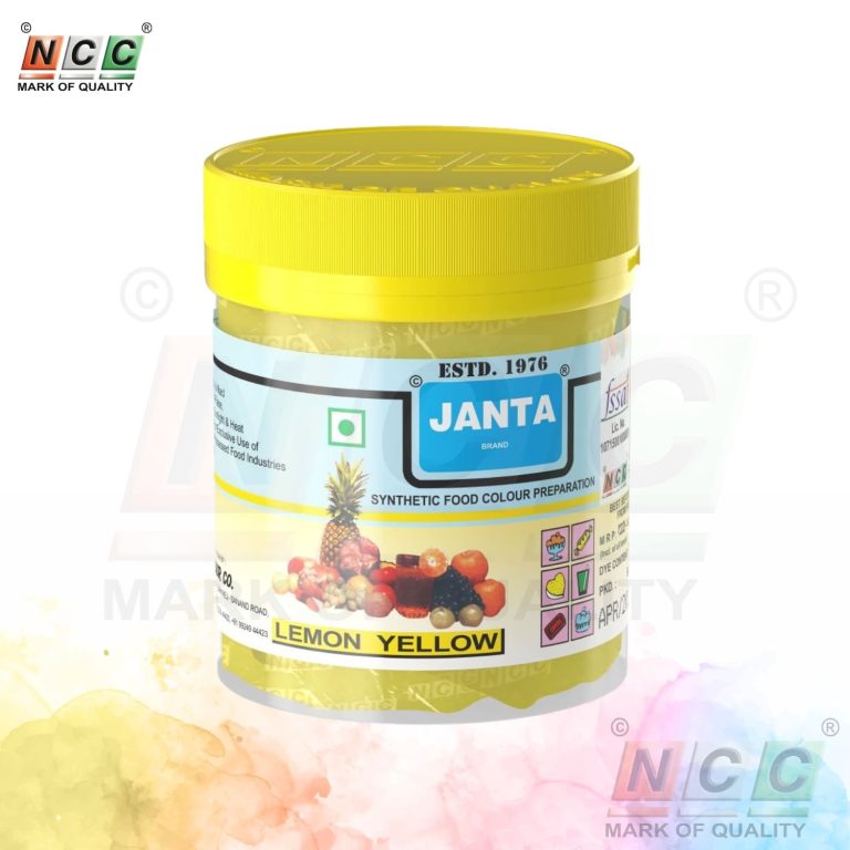 janta brand lemon yellow food colour 100g powder