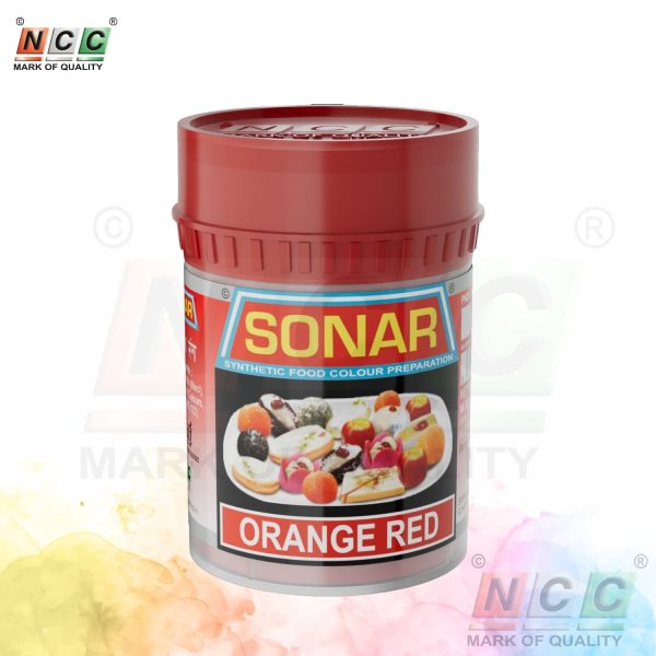 sonar brand orange red food colour 10g powder