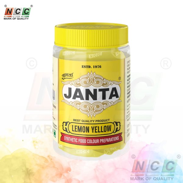 super janta brand lemon yellow food colour 100g powder