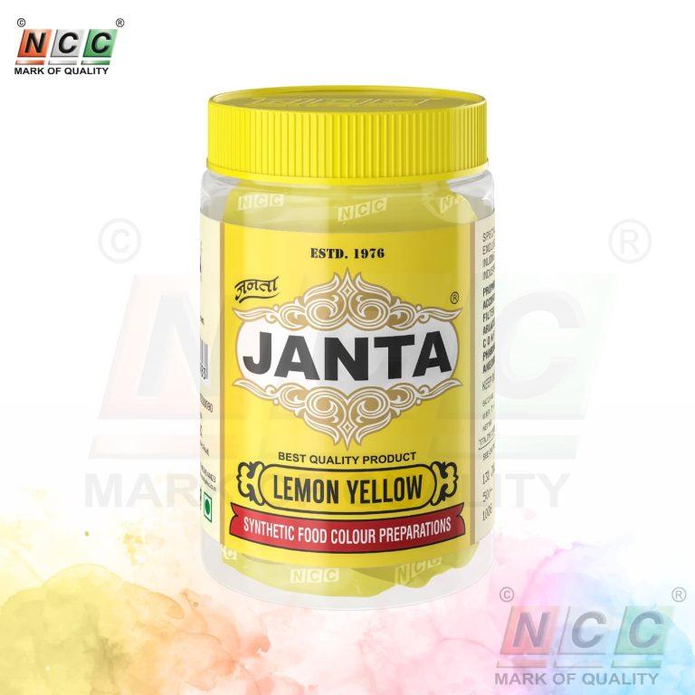 super janta brand lemon yellow food colour 100g powder